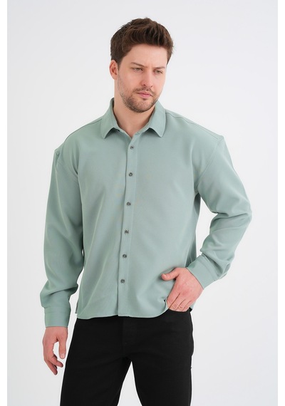 Redline Base Oversize Yumuşak Teri Emen Kolay Ütü Nefes Alan Erkek Gömlek Mint Redline Base Oversize Yumuşak Teri Emen Kolay Ütü Nefes Alan Erkek Gömlek Mint