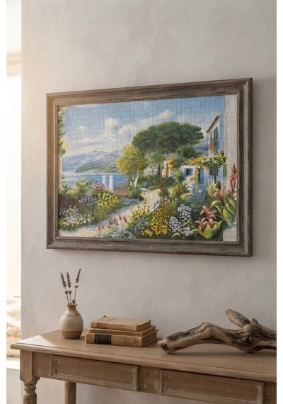 Akdeniz Rüyası: Sahil Kasabasında Bir Gün Kıyı Kasabası 1500 Parça Eğitici Öğretici Puzzle