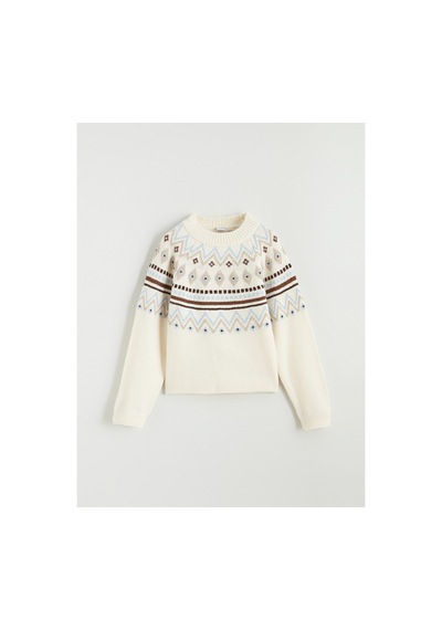 LC Waikiki Alıta Cıty Farkıyla Lcw Kids Bej Oval Yaka Desenli Kız Çocuk Triko Kazak Bej - 925578093 Bej LC Waikiki Alıta Cıty Farkıyla Lcw Kids Bej Oval Yaka Desenli Kız Çocuk Triko Kazak Bej - 925578093 Bej