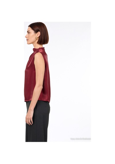 Yargıcı Regular Kayık Yaka Kısa Kol Bluz 26kkbl6037x 016 Bordo