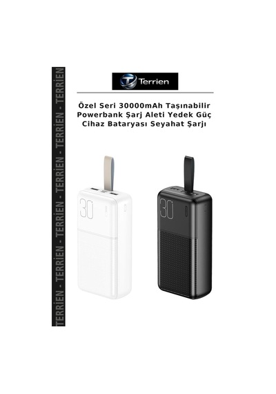 Özel Seri 30000mah Taşınabilir Powerbank Şarj Aleti Yedek Güç Cihaz Bataryası Seyahat Şarjı Çok Renkli