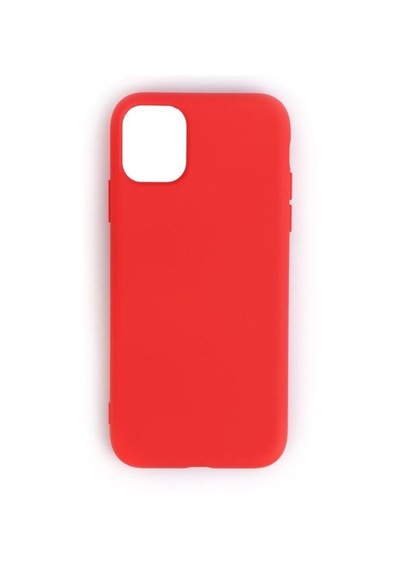 Apple Uyumlu iPhone 11 İle Cappy Silikon Kılıf Kırmızı