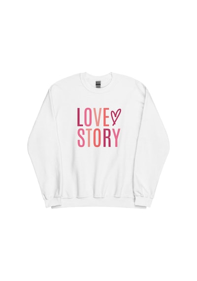 Magors Stıl-x Sevgililer Gününe Özel Love Story Baskılı, Pamuklu, Bisiklet Yaka, Unısex Sweatshırt Beyaz Magors Stıl-x Sevgililer Gününe Özel Love Story Baskılı, Pamuklu, Bisiklet Yaka, Unısex Sweatshırt Beyaz