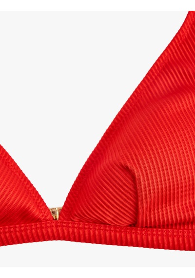 Koton Dokulu V Yaka Bralet Bikini Üst Kırmızı 6sak10178mm