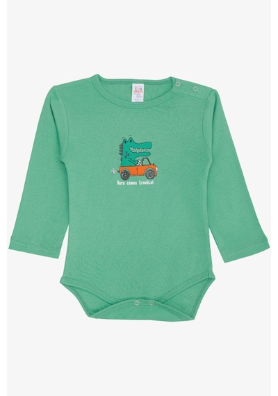 Breeze Erkek Bebek Çıtçıtlı Zıbın Body Şoför Timsahcık Baskılı 9 Ay-3 Yaş, Mint Yeşili-mint Yeşili Mint Yeşili