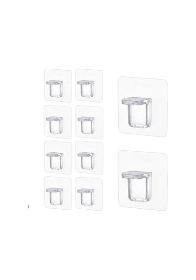 Mucit Home Yapışkanlı Raf Yapıcı 4'lü Klips Aahşap