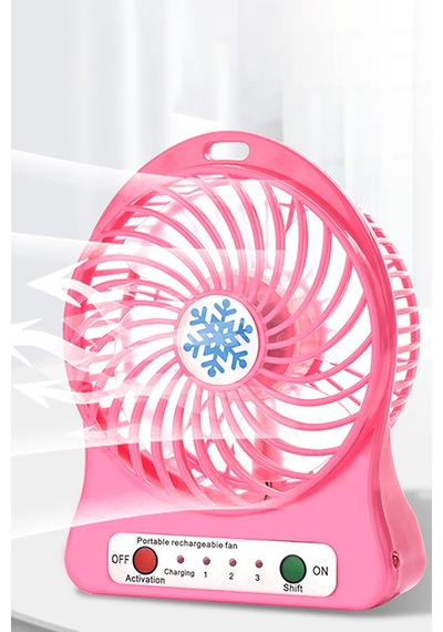 Mini Masa Fanı Şarjlı 3 Kademeli Vantilatör Klima Soğutucu Fan