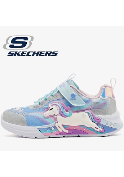 Skechers Unicorn Chaser 302298l-smlt Işıklı Ortopedik Çocuk Spor Ayakkabı Gri