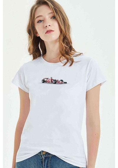 Premier League Kulupleri Baskılı Beyaz Kadın Tshirt