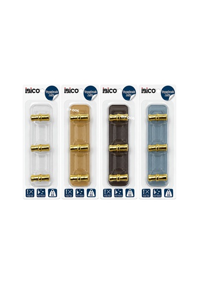 İbico İ17-006 3 Kollu Gold Ve Yapışkanlı Pls. Askı 3.5kg.taşıma T - 12'li Paket