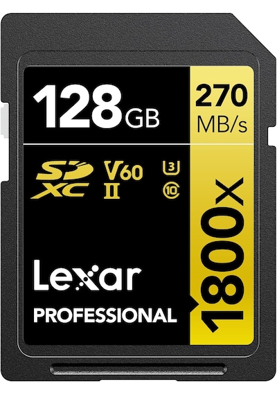 Lexar Prof 128gb 1800x Sdxc Uhs-ıi 270mb/s Read 180mb/s Write C10