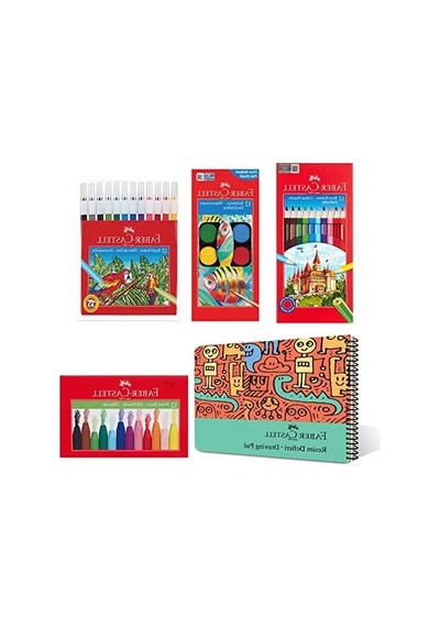 Çocuklar İçin Yaratıcı Boyama Seti - 12 Renk Ve Defter