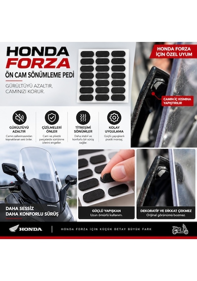 Honda Forza Ön Cam Ses Kesici Koruyucu Lastik