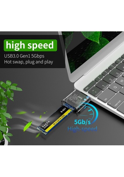 5229 M.2 Sata To Usb 3.0 Ngff Ssd Harddisk Kutu Çevirici Adaptör