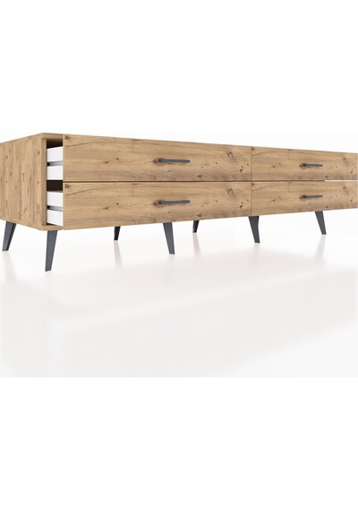 Kronos Tv Ünitesi 4 Çekmeceli 176x59x51 Çam-çam/çam Atlas Çam/atlas Çam