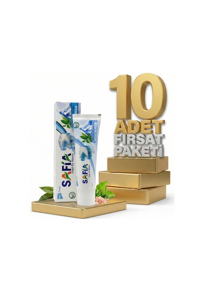 Safia Diş Macunu Yeşil Çay Ve Himalaya Tuzu 10x60 Ml Temel Bakım