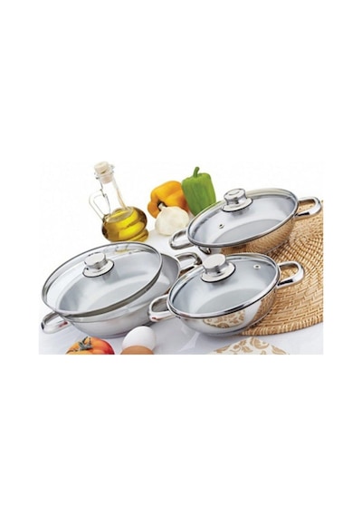 Gülsan Omlet Set 6 Parça (Cam Kapaklı)