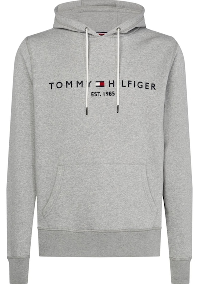 Tommy Hilfiger Kapşonlu Sweatshirt Gri