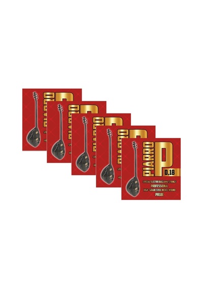Piarro PR18E Elektro Bağlama Teli Takımı 5 Takım( Topuzlu )