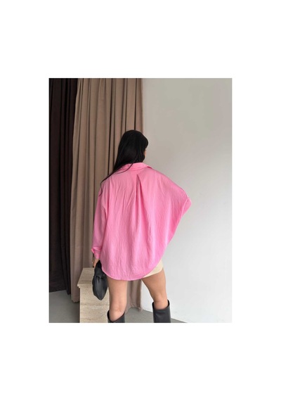 Unika Boutique Salaş Stil Gömlek Pembe