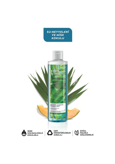 Avon Senses Secret Lagoon Su Meymeleri ve Misk Kokulu Duş Jeli 250 ML