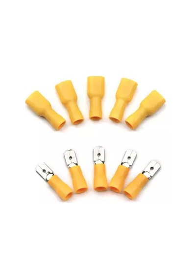 200 Adet Maasco Tam Izoleli Dışı Faston + Erkek 4-6 Mm2 Kablo