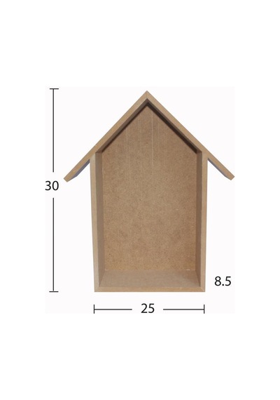 Ev Şeklinde Ahşap Pano 30x25cm L-225