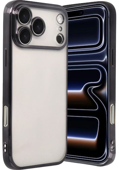 Apple iPhone  Uyumlu - 17 Pro Max Razer Lensli Silikon - Siyah