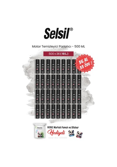 Selsil 500 Ml 36 Al 33 Öde Motor Temizleyici Parlatıcı, Ve Rosie Pamuk 1 adet