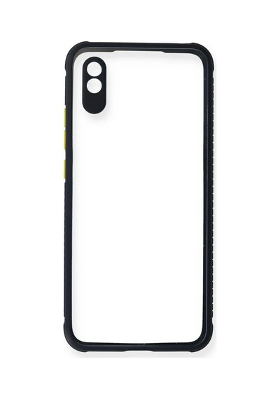 Ventra Redmi 9a Kılıf Miami Şeffaf Silikon - Lacivert Ventra
