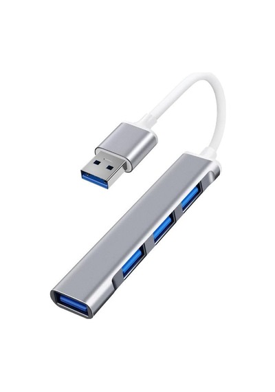 Usb 4 Port Çoklayıcı Hub - Macbook, İpad Ve Laptop Uyumlu 4 İn 1 Usb Extender - Metal Kasa A809