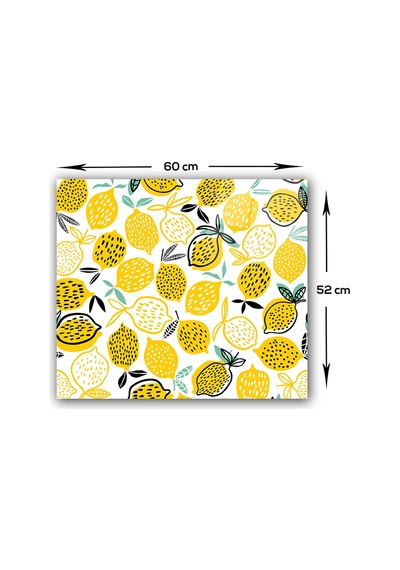 Decorita Sarı Limonlar | Cam Ocak Arkası| 52cm x 60cm