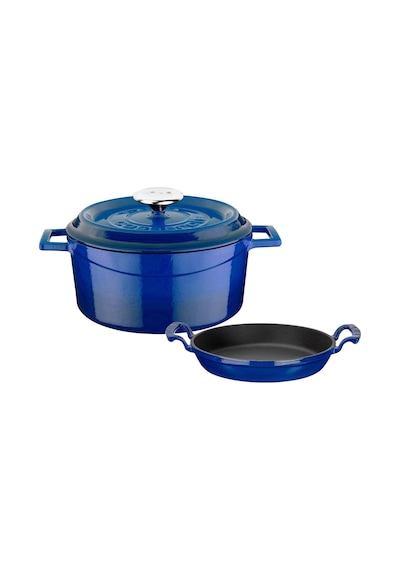 Yuvarlak Döküm 24cm Trendy Serisi Tencere & Döküm 20cm Sahan Set - Şef Standartlarında Premium Set Çok Renkli