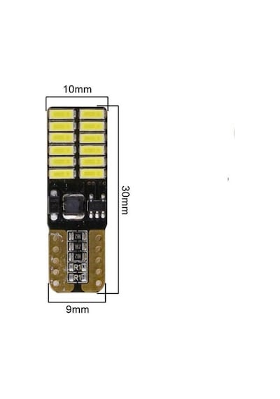 Toyota Corolla Led Plaka Lambası Ampulü T10 24 Led T10 Beyaz Ampul 2 Adet