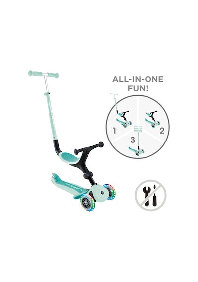 Globber Go Up Active Işıklı Scooter - Koyu Mint