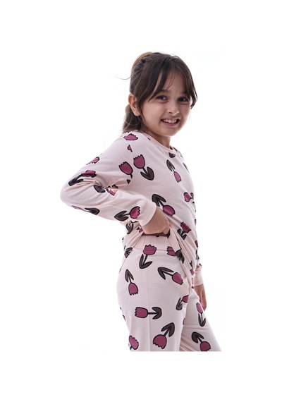 Kız Çocuk %100 Pamuklu Desenli Pijama Takımı Uzun Kollu Rahat Ev Giyimi Çok Renkli Kız Çocuk %100 Pamuklu Desenli Pijama Takımı Uzun Kollu Rahat Ev Giyimi Çok Renkli