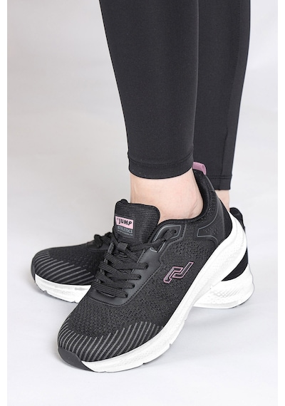 Jump 28082 Siyah Kadın Sneaker Günlük Spor Ayakkabı Siyah - Pembe