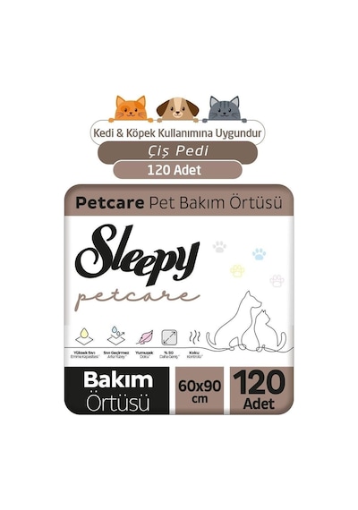 Sleepy Petcare 60x90 Cm 120'li Pet Bakım Örtüsü Diğer