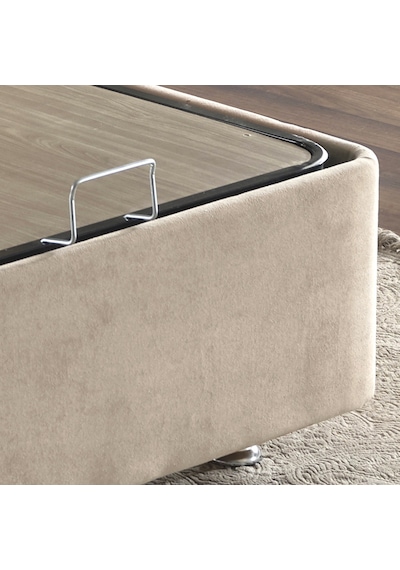 Nironyatak Niron Rama Baza Ve Başlık Seti 180X200 Cm Çift Kişilik Sütlü Kahv
