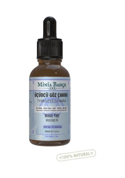 Üçüncü Göz Çakra Masaj Yağı - Third Eye Chakra Oil, 30ml %100 Saf Ve Doğal 10 ML