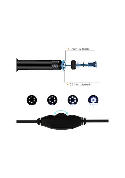 Kulak Temizleme Aracı Kaşık Hd Kamera Aracı Usb Tipi C Soket Win