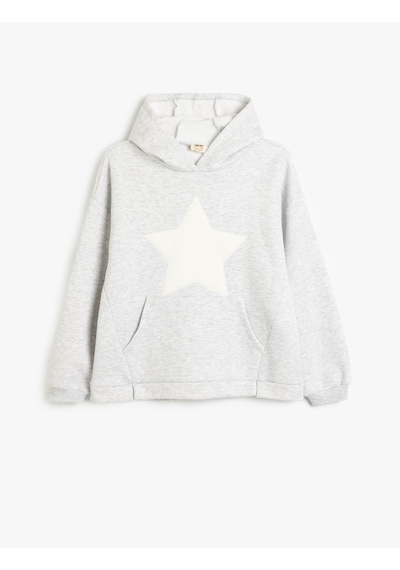 Koton Kapşonlu Sweatshirt Kanguru Cepli Uzun Kollu Yıldız Baskılı Şardonlu Gri 5wkg10202ak Gri Koton Kapşonlu Sweatshirt Kanguru Cepli Uzun Kollu Yıldız Baskılı Şardonlu Gri 5wkg10202ak Gri