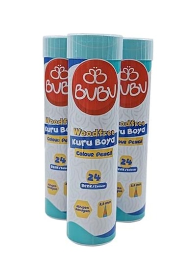 Bu-bu Kuru Boya Woodfree Tüp 24 Lü Bubu-kur004 Çok Renkli
