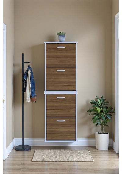 Eliusta Slim 4 Düşer Kapaklı 52 Cm Ceviz Asma Ayakkabılık Kapı Önü/antre 52x156x26 Cm Ayakkabılık Ceviz Eliusta Slim 4 Düşer Kapaklı 52 Cm Ceviz Asma Ayakkabılık Kapı Önü/antre 52x156x26 Cm Ayakkabılık Ceviz