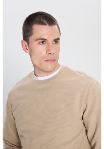 Wrangler Regular Fit Normal Kesim Bisiklet Yaka %100 Pamuk Bej Sweatshirt W242501614 Bej