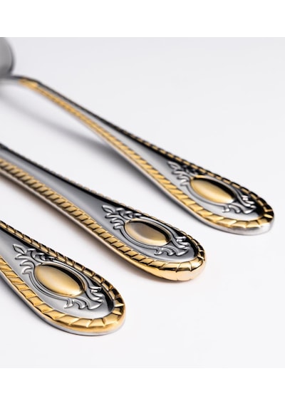 Maxx Doria Paris G Decorated 6 Kişilik 42 Parça Çatal Kaşık Bıçak Takımı Pa1063 Gold