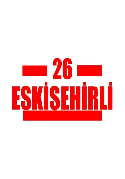 26 Eskişehirli Araba Sticker 17x17 Cm Kırmızı