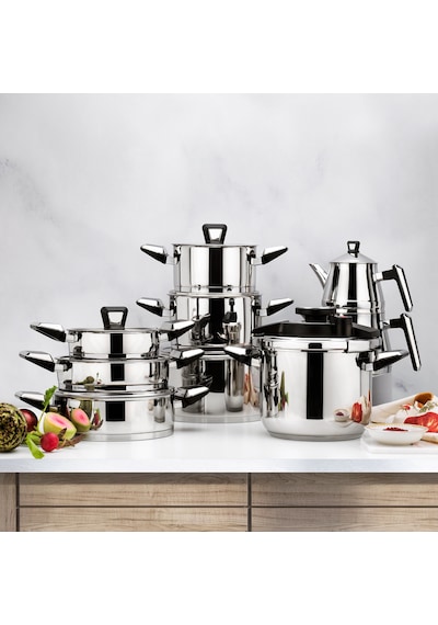 Schafer Premium Çelik Çeyiz Seti 18 Parça-ınox Inox