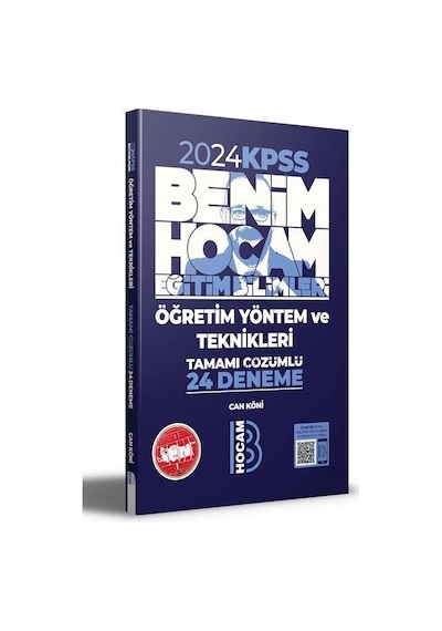 2024 KPSS Eğitim Bilimleri Öğretim Yöntem ve Teknikleri Tamamı Çözümlü 24 Deneme - Can Köni - Benim Hocam Yayınları