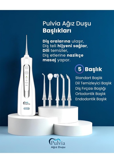 P600 Ağız Duşu Diş Duşu 4 Modlu & 5 Başlıklı Water Flosser